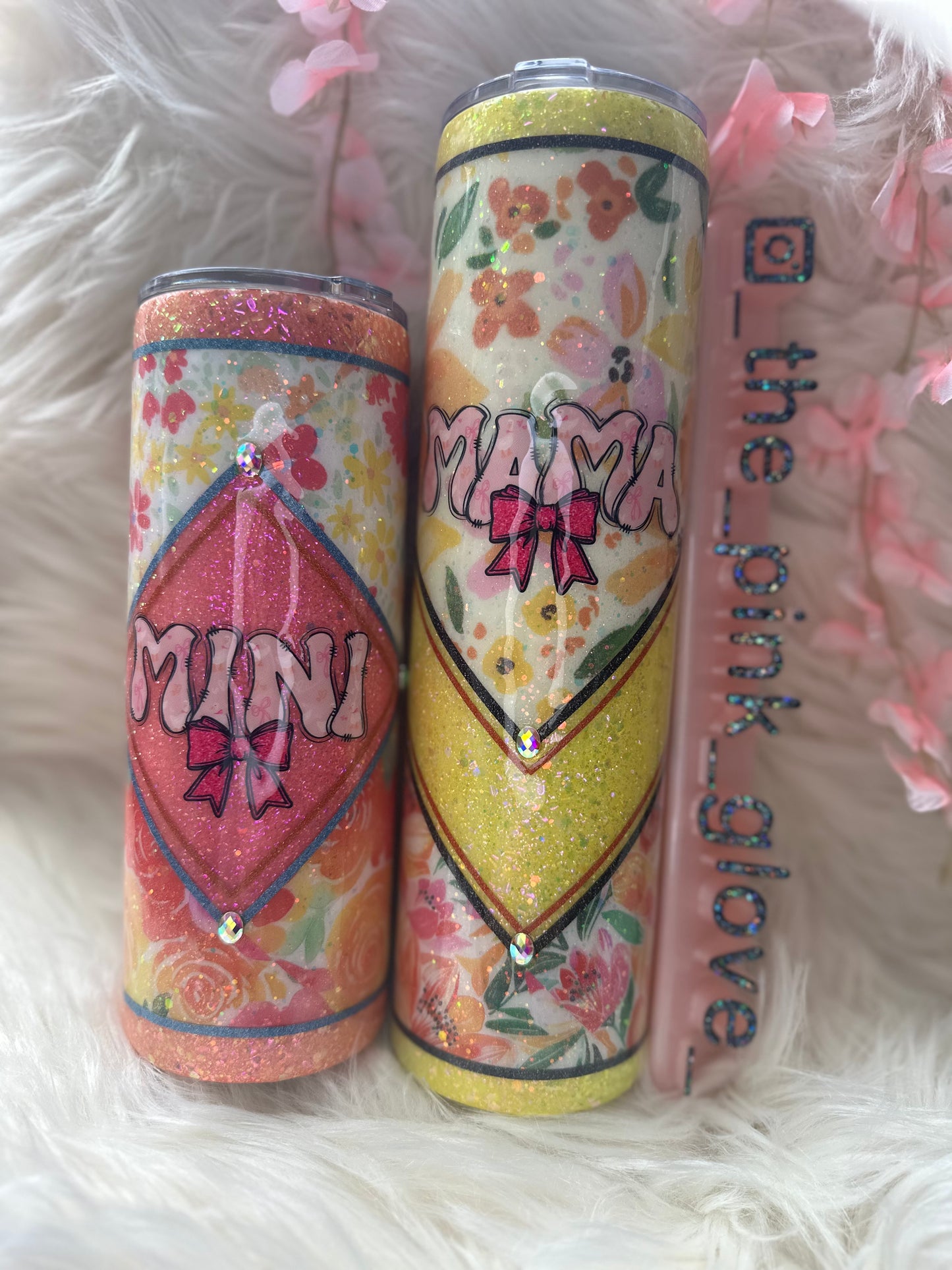 RTS {Mini} 24oz Skinny Tumbler AND {Mama} 32oz Skinny Tumbler Set