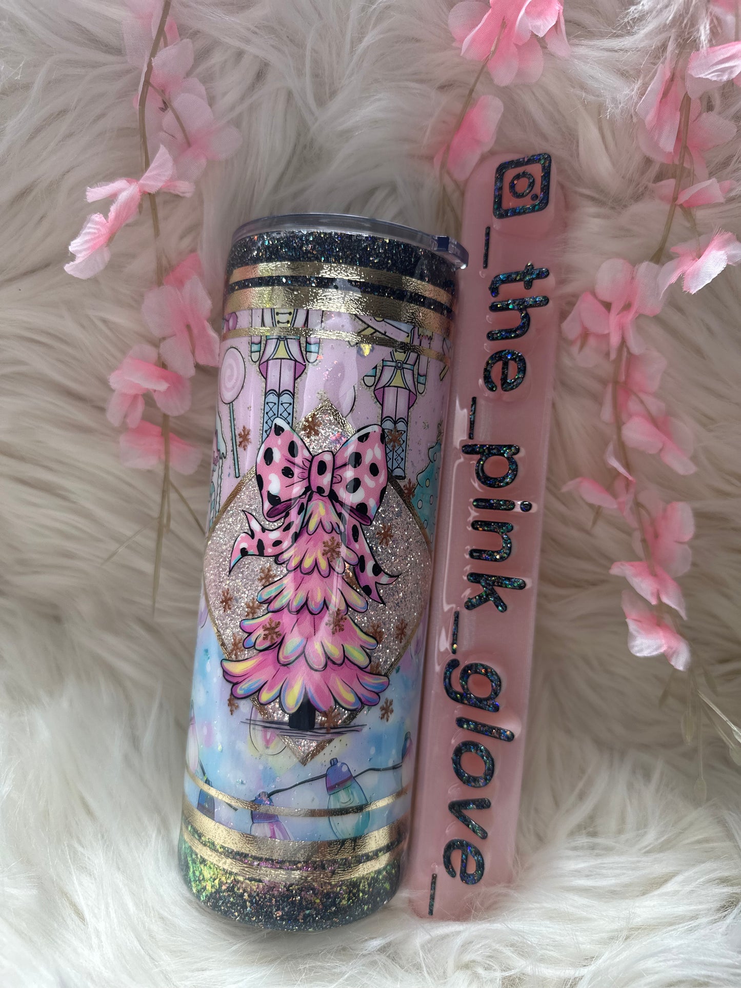 RTS {Pink Cracker of Nuts} 24oz Skinny Tumbler