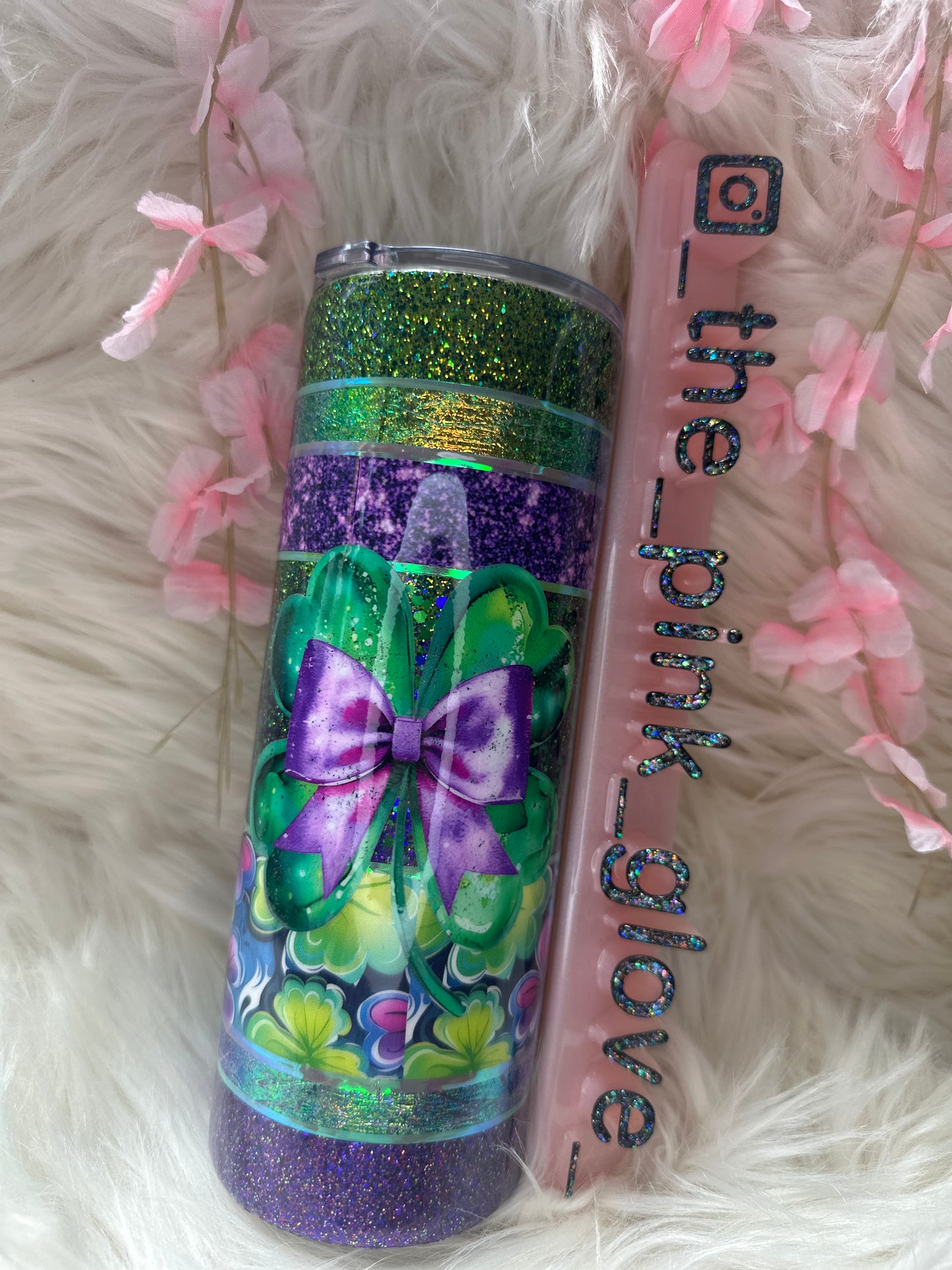 RTS {St. Paddy's Day Stripes} 24oz Skinny Tumbler
