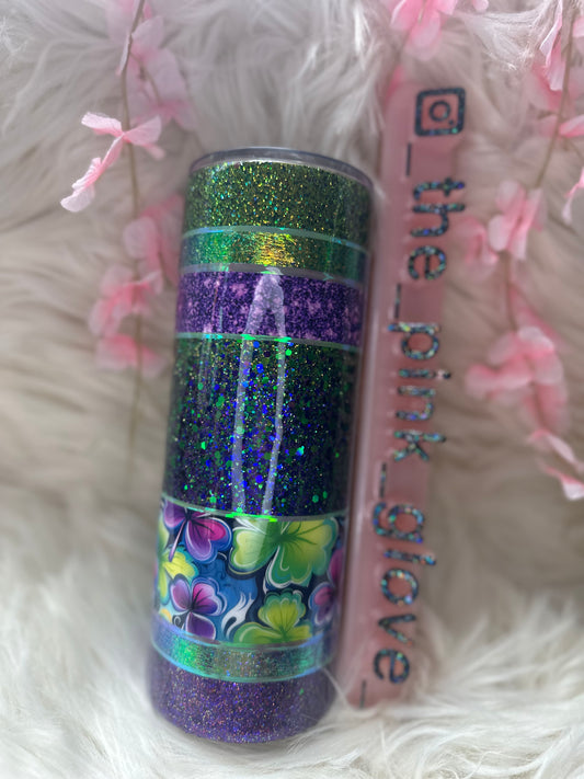 RTS {St. Paddy's Day Stripes} 24oz Skinny Tumbler