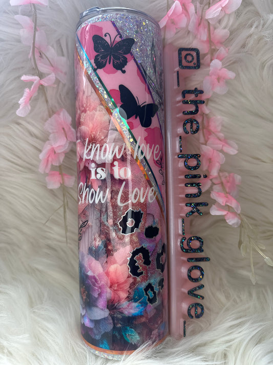 RTS {Butterfly To Know Love} 32oz Skinny Tumbler