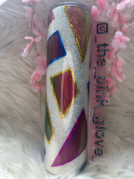 RTS {Foil Stain Glass} 32oz Skinny Tumbler