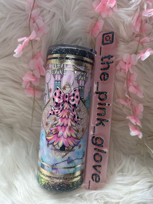 RTS {Pink Cracker of Nuts} 24oz Skinny Tumbler
