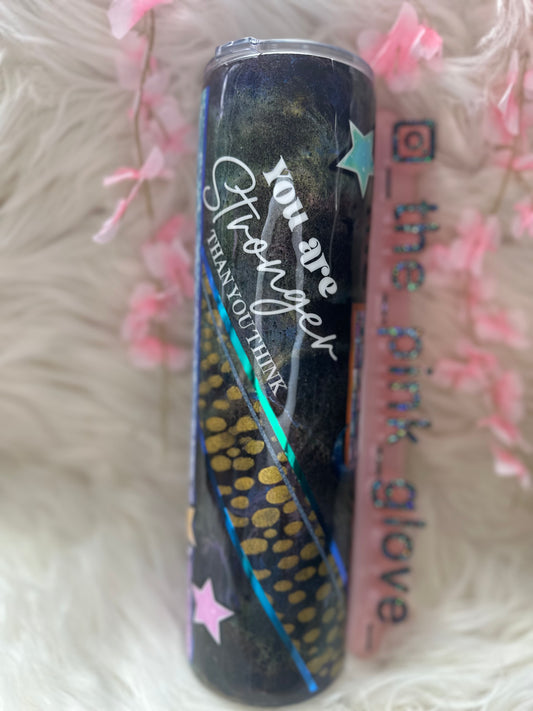 RTS {Moon & Stars Stronger} 32oz Skinny Tumbler