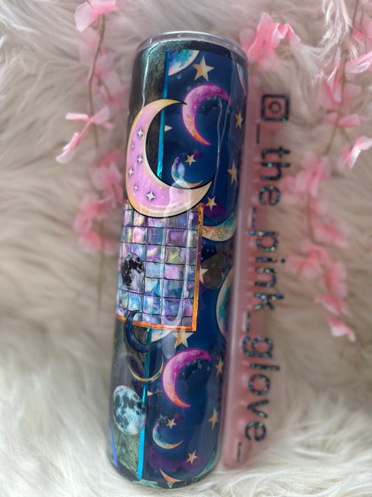 RTS {Moon & Stars Stronger} 32oz Skinny Tumbler