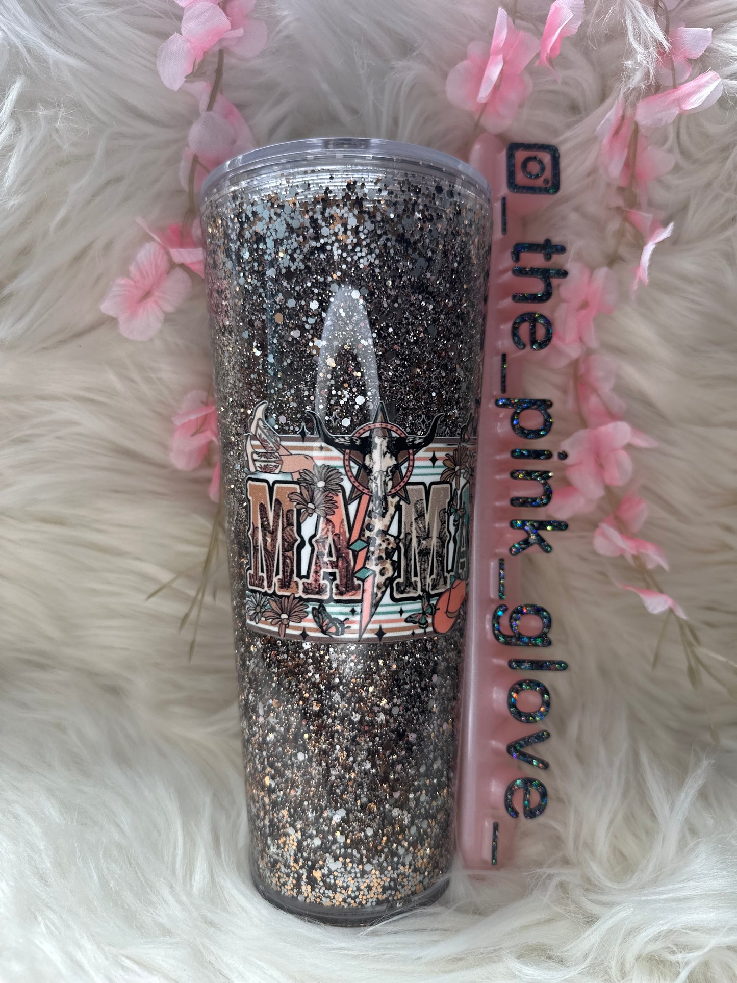 RTS {Western Mama} 24oz Snow Globe Tumbler