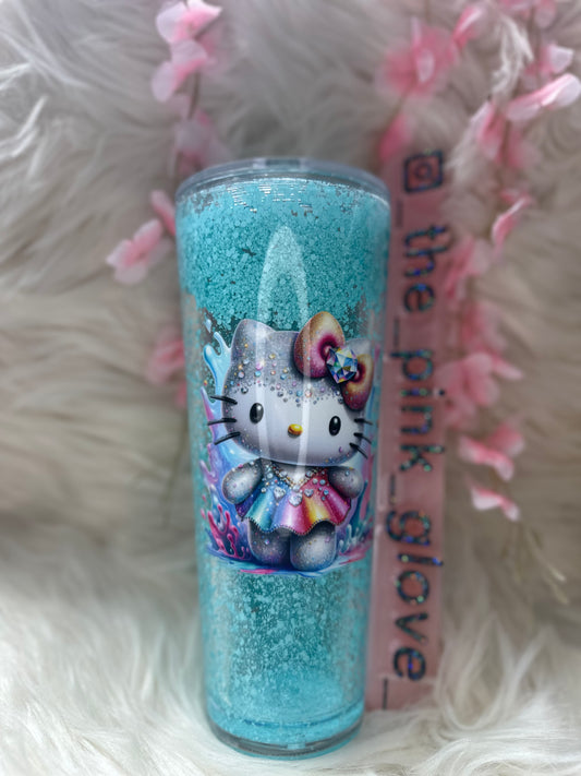 RTS {Hi Cat} 24oz Snow Globe Tumbler