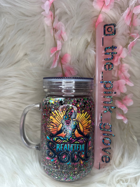 RTS {Beautiful Soul} 20oz Snow Globe Tumbler