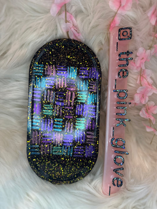 RTS {Dark Glitter With Pigment} Resin Tray