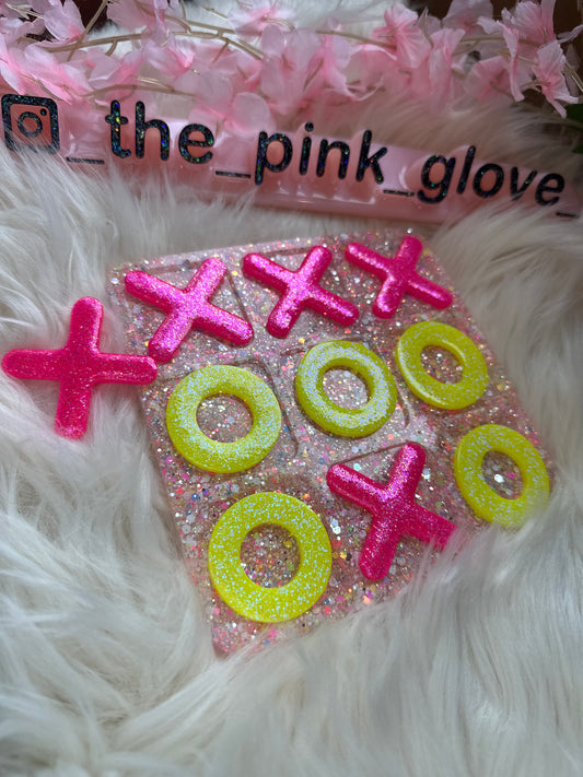 RTS {Neon, Pink & Yellow} Tic Tac Toe Board