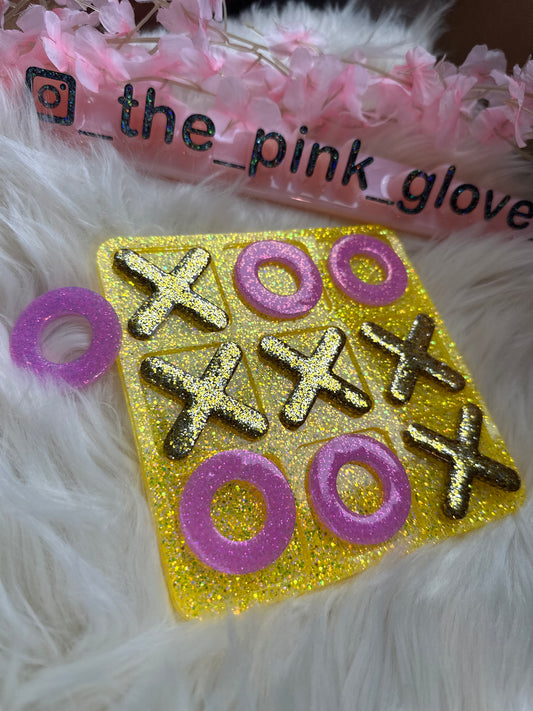 RTS {Yellow, Pink & Gold} Tic Tac Toe Board