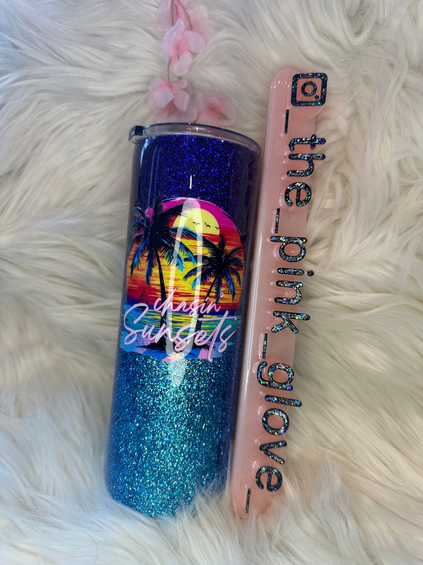 RTS {Chasin Sunsets} 24oz Skinny Tumbler