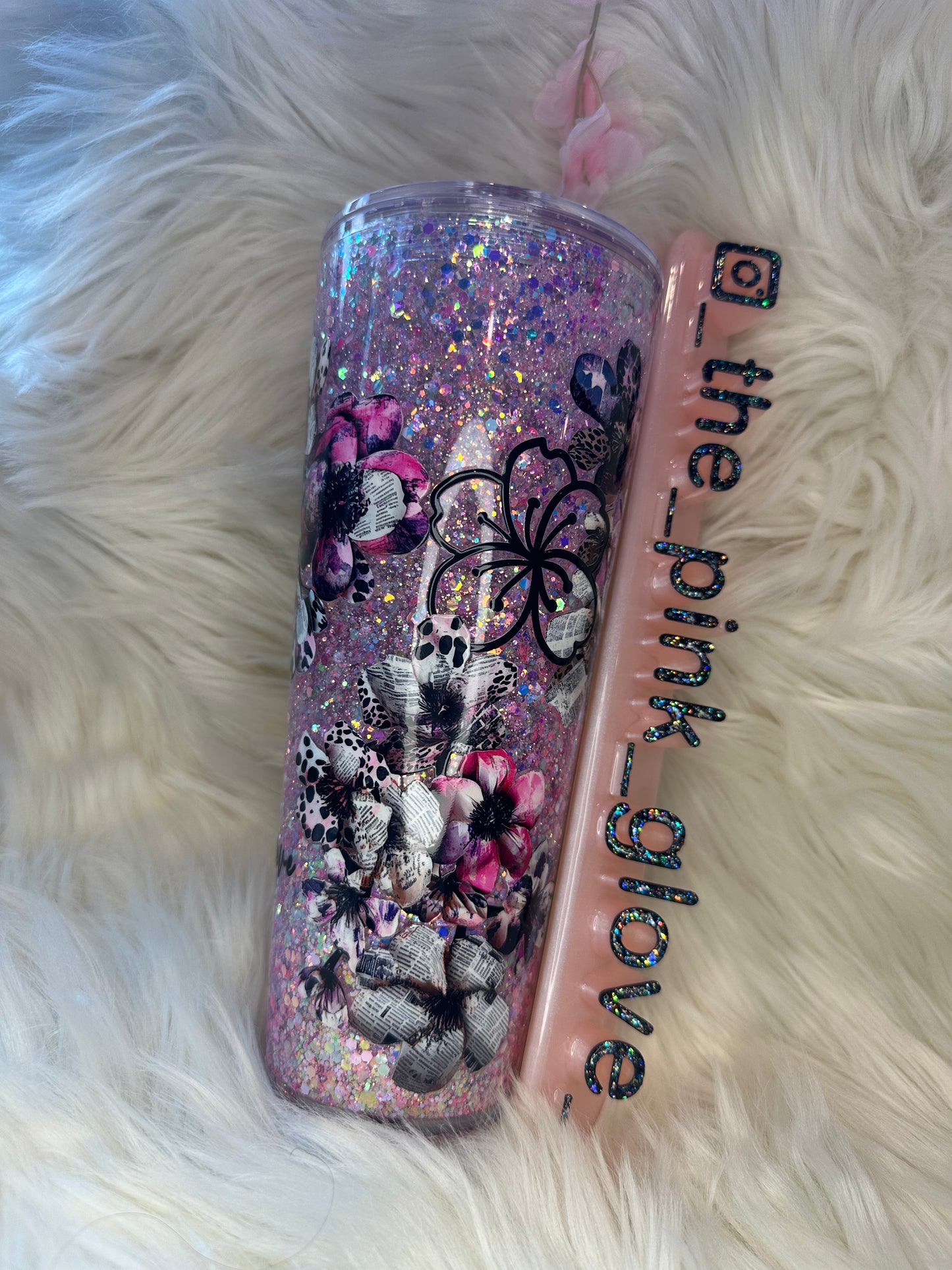 RTS {Only Do Sh*t You Believe In} 24oz Snow Globe Tumbler