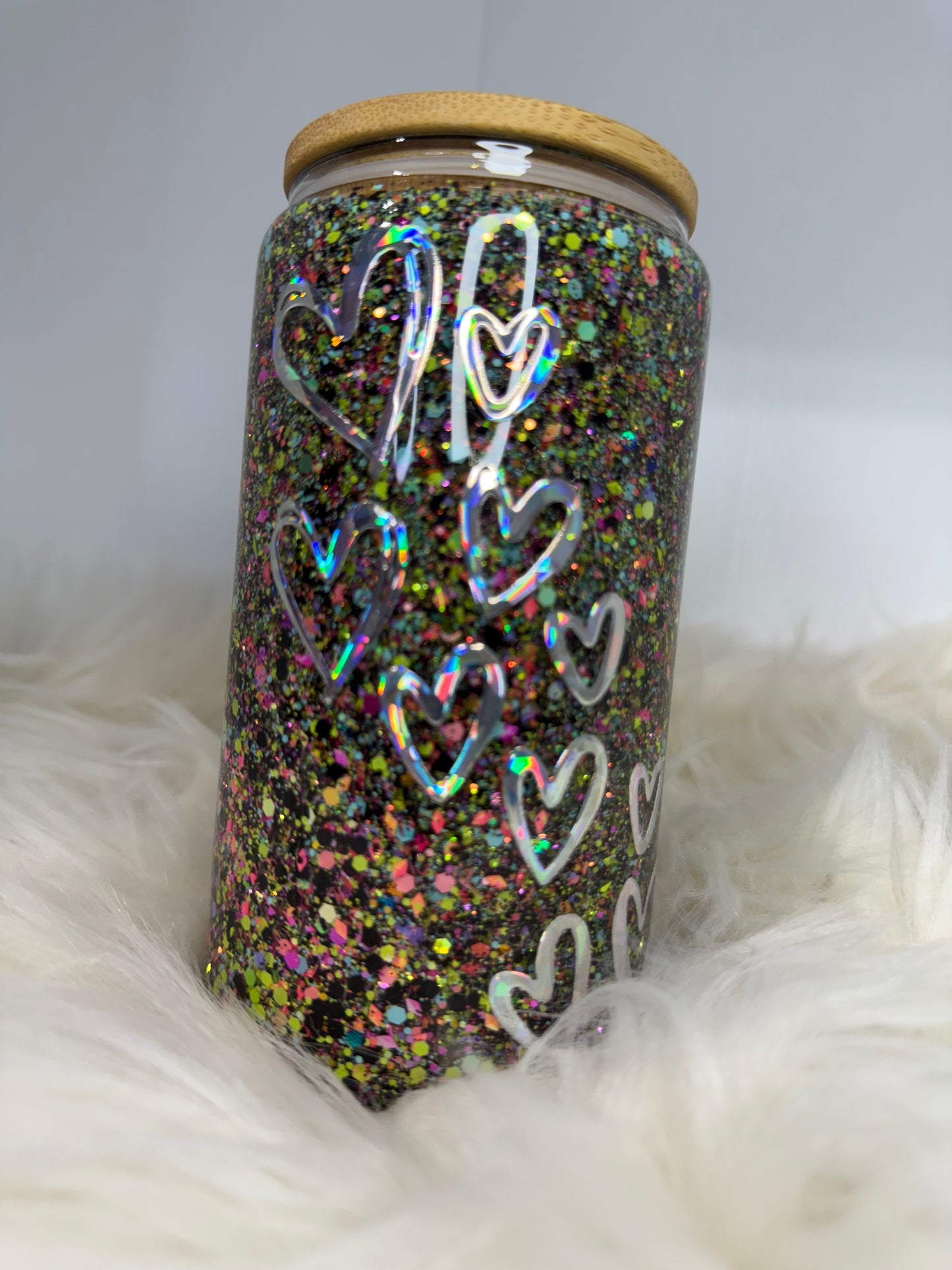 RTS {Hearts for Days} 16oz Glass Snow Globe