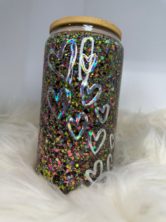 RTS {Hearts for Days} 16oz Glass Snow Globe
